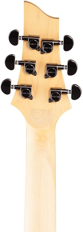 open zoom image for Schecter Demon 6 FR Electric Guitar, Aged Black Satin, Headstock Straight Back