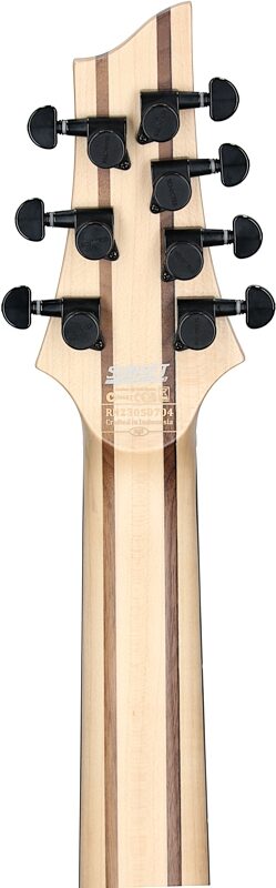 open zoom image for Schecter Sunset-7 Triad Electric Guitar, 7-String, Gloss Black, Headstock Straight Back