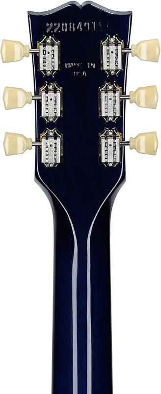 open zoom image for Gibson Les Paul Studio Electric Guitar (with Soft Case), Blueberry Burst, Headstock Straight Back