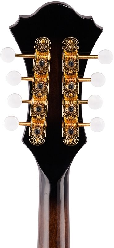 open zoom image for Ibanez M522S F-Style Mandolin, Dark Violin Sunburst, Headstock Straight Back