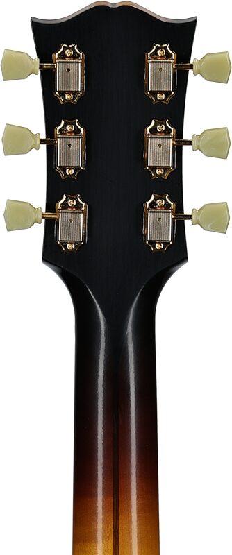 open zoom image for Gibson Custom Shop 1957 SJ-200 Jumbo Reissue Acoustic Guitar (with Case), Vintage Sunburst, Headstock Straight Back