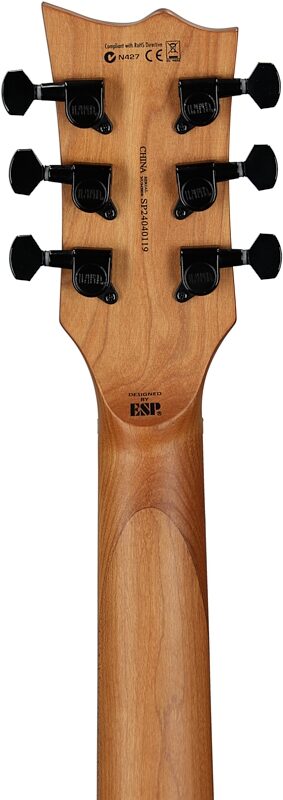 open zoom image for ESP LTD EC-200DX FM Electric Guitar, Blue Burst, Headstock Straight Back