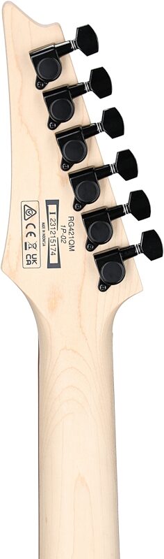 open zoom image for Ibanez RG421QM Electric Guitar, Cerulean Blue Burst, Headstock Straight Back