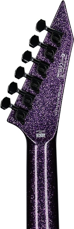 open zoom image for ESP LTD KH-602 Kirk Hammett Signature Electric Guitar (with Case), Purple Sparkle, Open Box (Very Good), Headstock Straight Back