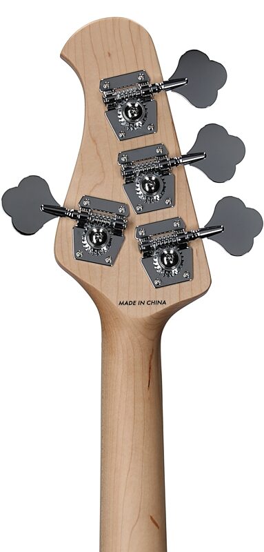 open zoom image for Sterling Intro Series StingRay Electric Bass, Black, Hard Maple Fretboard, Headstock Straight Back