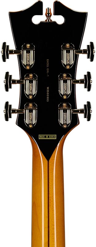 open zoom image for D'Angelico EXL-1 Excel Archtop Electric Guitar (with Case), Amber, Headstock Straight Back