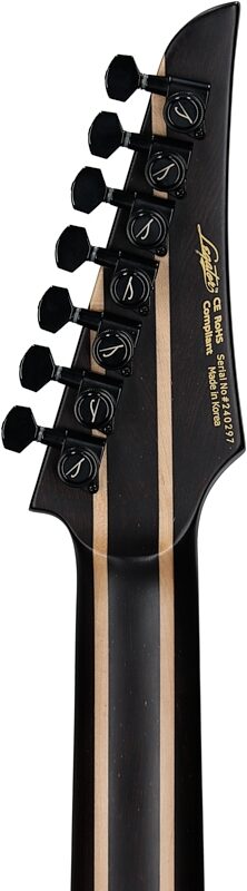open zoom image for Legator Ninja X7F Multi-Scale Guitar, 7-String, Royal Purple, Headstock Straight Back