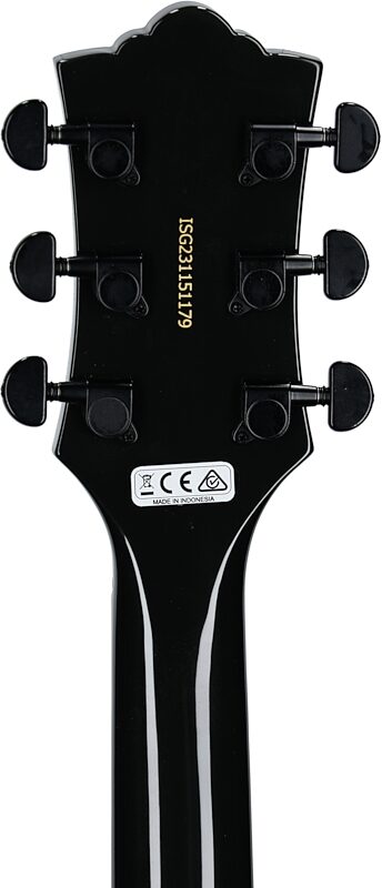 open zoom image for Guild Polara Night Edition Electric Guitar, Black Tungsten Gloss, Headstock Straight Back
