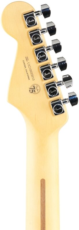 open zoom image for Fender American Pro II Stratocaster Electric Guitar, Maple Fingerboard (with Case), Roasted Pine, Open Box (Good), Headstock Straight Back