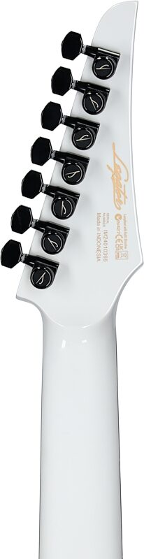 open zoom image for Legator Ninja 7 Slaughter Series Electric Guitar, 7-String, Bonebreaker White, Headstock Straight Back