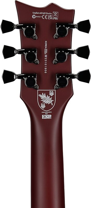 open zoom image for ESP LTD Lars Frederiksen Volsung Electric Guitar (with Case), Oxblood, Headstock Straight Back