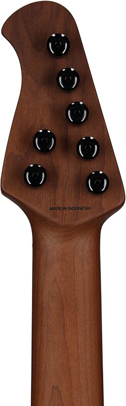 open zoom image for Sterling by Music Man Kaizen 7 Electric Guitar, 7-String, Stealth Black, Rosewood Fretboard, Headstock Straight Back