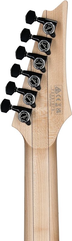 open zoom image for Ibanez RGR662AHBF Prestige Electric Guitar (with Case), Weathered Black, Headstock Straight Back