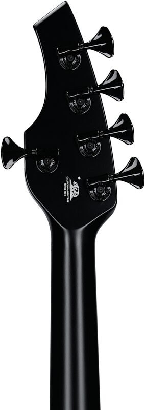 open zoom image for Ernie Ball Music Man Bongo 5HH Electric Bass, 5-String (with Case), Stealth Black, Ebony Fretboard, Headstock Straight Back
