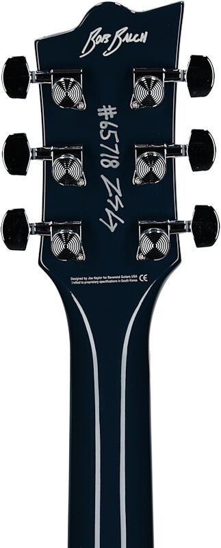 open zoom image for Reverend Bob Balch Signature FR Electric Guitar, High Tide Blue, Headstock Straight Back