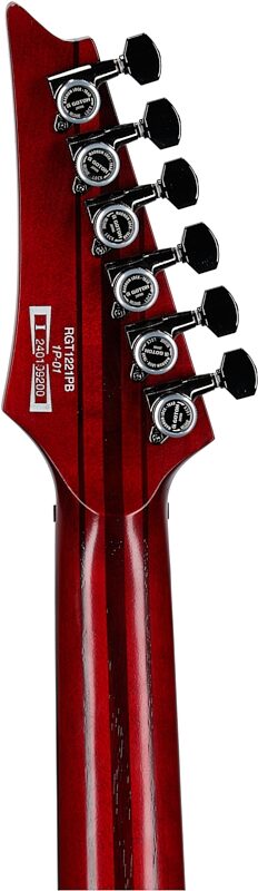 open zoom image for Ibanez RGT1221PB Premium Electric Guitar (with Gig Bag), Stained Wine Red, Headstock Straight Back