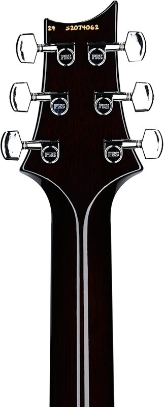 open zoom image for PRS Paul Reed Smith S2 Custom 24 Gloss Pattern Thin Electric Guitar (with Gig Bag), Black Amber, Headstock Straight Back