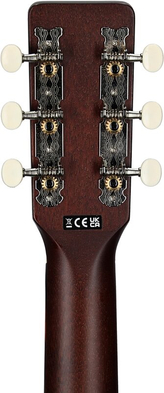 open zoom image for Gretsch Jim Dandy Deltoluxe Parlor Acoustic-Electric Guitar, Black Top, Headstock Straight Back