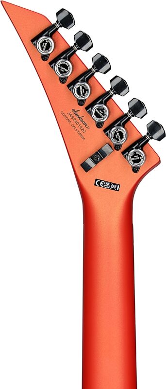 open zoom image for Jackson American Soloist SL2MG Electric Guitar (with Case), Lambo Orange, Open Box (Very Good), Headstock Straight Back