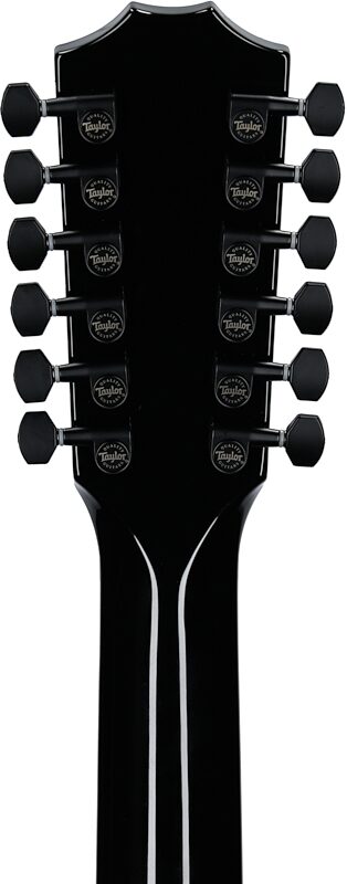 open zoom image for Taylor 250ce Plus Grand Auditorium Acoustic-Electric Guitar, Black, Headstock Straight Back