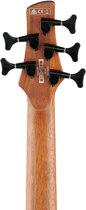 open zoom image for Ibanez SR605E Electric Bass, 5-String, Cosmic Blue Starburst Flat, Headstock Straight Back