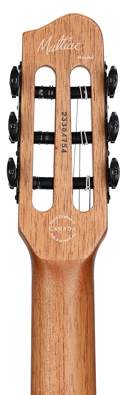 open zoom image for Godin Multiac Mundial Classical Acoustic-Electric Guitar (with Gig Bag), Kanyon Burst, Open Box (Very Good), Headstock Straight Back