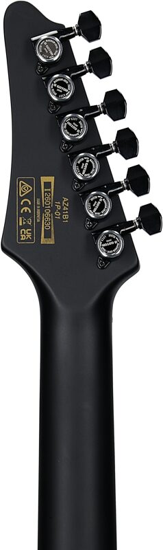 open zoom image for Ibanez AZ41B1 Iron Label Electric Guitar (with Gig Bag), Black Flat, Headstock Straight Back