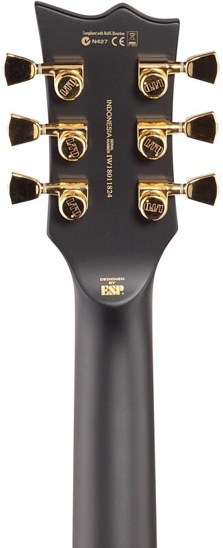 open zoom image for ESP LTD EC-1000 Deluxe Series Electric Guitar, Vintage Black, with EMG Pickups, Headstock Straight Back
