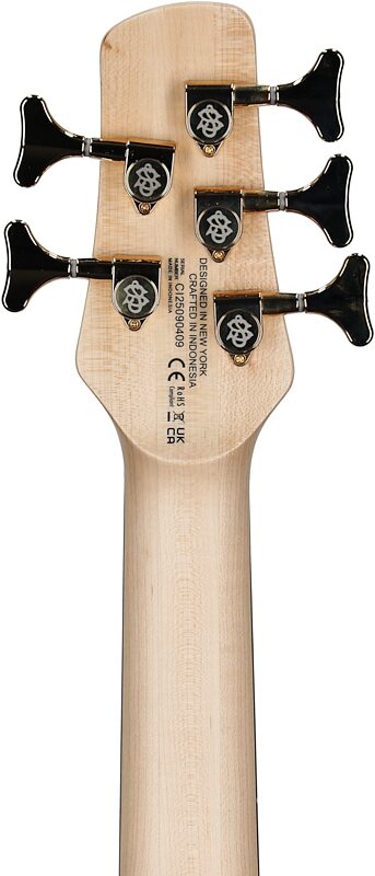 open zoom image for Spector Icon NS-5 Bolt-On Electric Bass, Black Stain Gloss, Headstock Straight Back