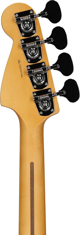 open zoom image for Fender American Professional Classic Mustang Electric Bass, Maple Fingerboard (with Gig Bag), Dakota Red, Headstock Straight Back