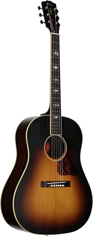 open zoom image for Gibson Historic 1936 Advanced Jumbo Acoustic Guitar (with Case), Vintage Sunburst, Serial Number 21982021, Body Left Front
