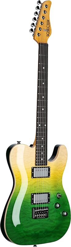 open zoom image for Schecter Japan PT Classic Electric Guitar (with Case), Caribbean Fade Burst, Serial Number J23-01011, Body Left Front