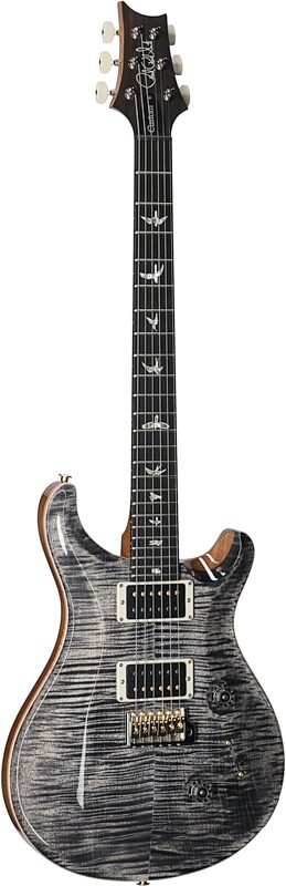 open zoom image for PRS Paul Reed Smith Custom 24 Pattern Thin 10-Top Electric Guitar (with Case), Charcoal, Serial Number 0393796, Body Left Front