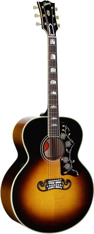 open zoom image for Gibson SJ-200 Original Jumbo Acoustic-Electric Guitar (with Case), Vintage Sunburst, Serial Number 23274007, Body Left Front