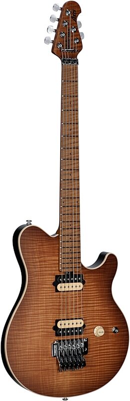 open zoom image for Ernie Ball Music Man Axis Electric Guitar (with Mono Gig Bag), Honey Pot Flame, Serial Number H08424, Body Left Front