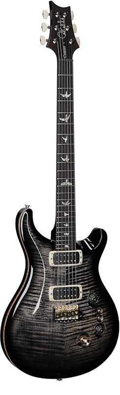 open zoom image for PRS Paul Reed Smith Custom 24-08 10-Top Pattern Thin Electric Guitar (with Case), Charcoal Burst, Serial Number 0399118, Body Left Front