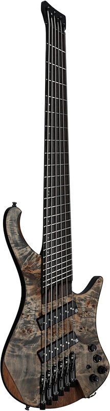 open zoom image for Ibanez EHB1506MS Bass Guitar, 6-String (with Gig Bag), Flat Black Ice, Serial Number 211P02I230711414, Body Left Front
