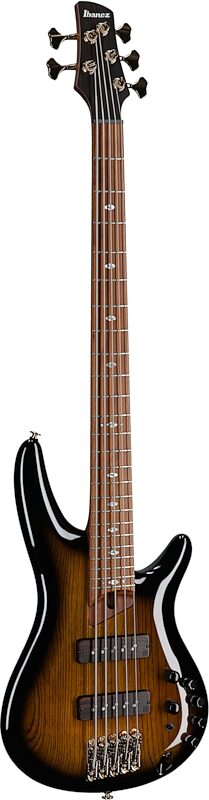 open zoom image for Ibanez SR4505 Prestige Electric Bass, 5-String (with Case), Desert Sunset Burst, Serial Number 210001F2512946, Body Left Front