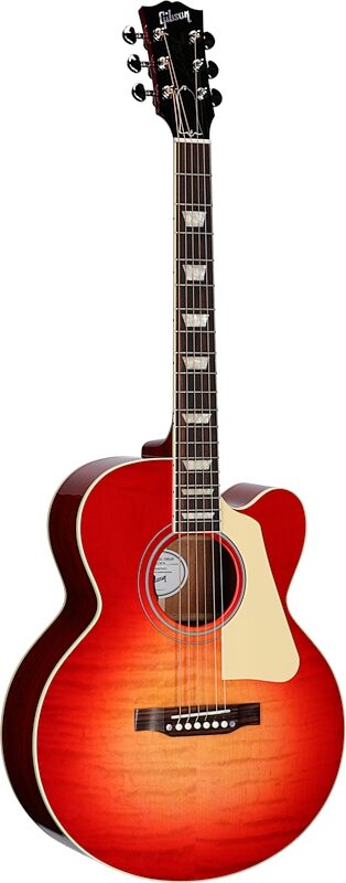 open zoom image for Gibson Les Paul Parlor Acoustic-Electric Guitar (with Case), Vintage Cherry Sunburst, Serial Number 20625034, Body Left Front
