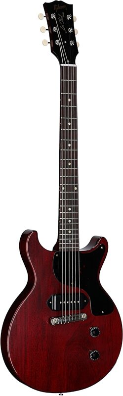open zoom image for Gibson Custom 1958 Les Paul Junior Double Cut Reissue Electric Guitar (with Case), Cherry, Serial Number 85351, Body Left Front