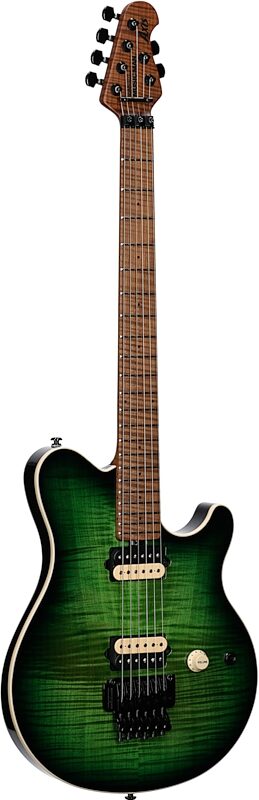 open zoom image for Ernie Ball Music Man Axis Electric Guitar (with Mono Gig Bag), Matcha Flame, Serial Number H06652, Body Left Front