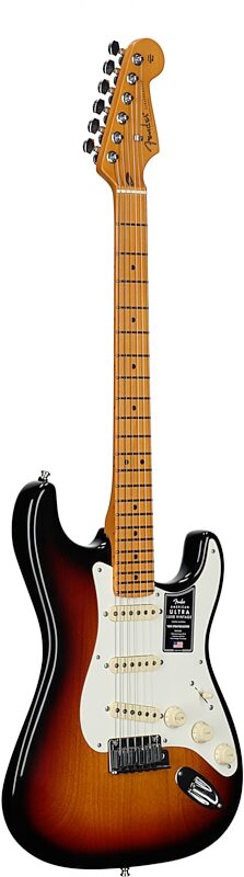 open zoom image for Fender American Ultra Luxe Vintage '50s Stratocaster Electric Guitar, with Maple Fingerboard (with Case), 3-Color Sunburst, Serial Number US25004588, Body Left Front