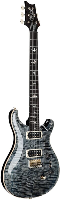 open zoom image for PRS Paul Reed Smith Custom 24-08 10-Top Pattern Thin Electric Guitar (with Case), Faded Whale Blue, Serial Number 0411525, Body Left Front