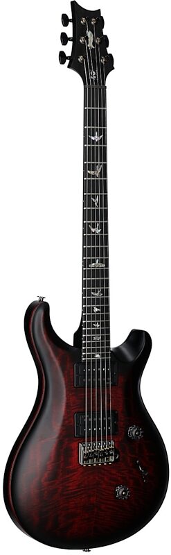 open zoom image for PRS Paul Reed Smith 40th Anniversary Custom 24 Satin Limited Edition Electric Guitar, Fire Smokeburst, Serial Number 0408079, Body Left Front