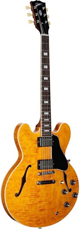 open zoom image for Gibson ES-335 Figured Electric Guitar (with Case), Honey Amber, Serial Number 219550153, Body Left Front