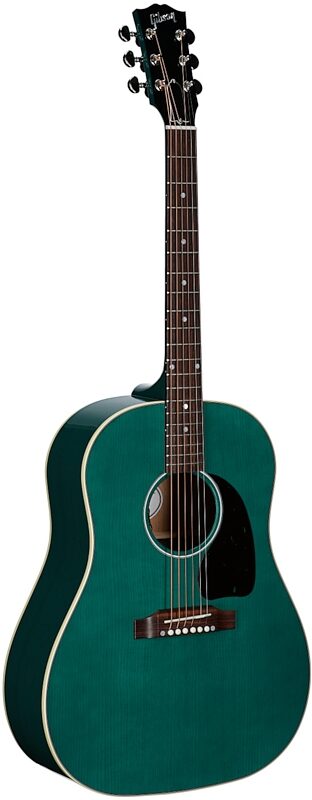 open zoom image for Gibson J-45 Standard Acoustic-Electric Guitar (with Case), Translucent Teal, Serial Number 22045035, Body Left Front