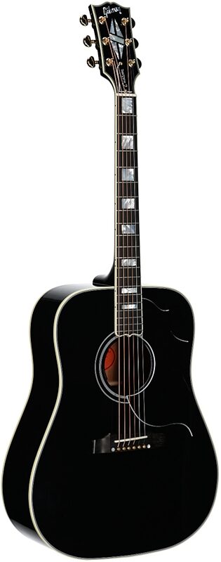 open zoom image for Gibson Hummingbird Custom Acoustic-Electric Guitar (with Case), Ebony, Serial Number 21615033, Body Left Front