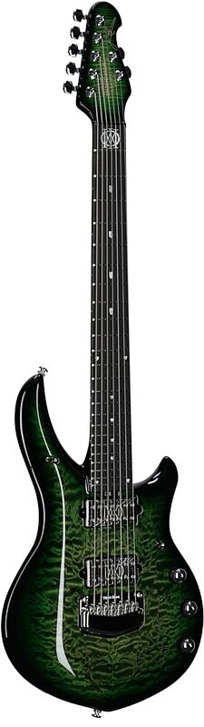 open zoom image for Ernie Ball Music Man Majesty 7 Electric Guitar, 7-String (with Case), Malachite, Serial Number M019637, Body Left Front