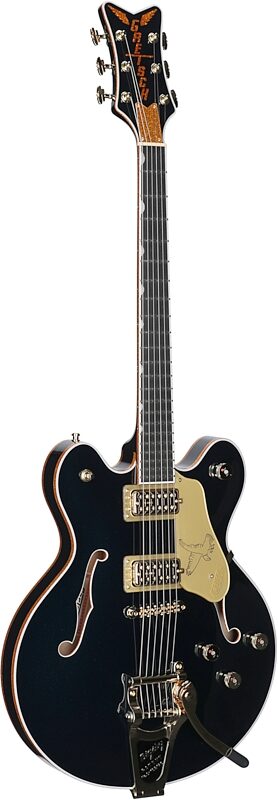 open zoom image for Gretsch Falcon Center Block LTD Double-Cut Electric Guitar (with Case), Midnight Sapphire, Serial Number JT25061939, Body Left Front