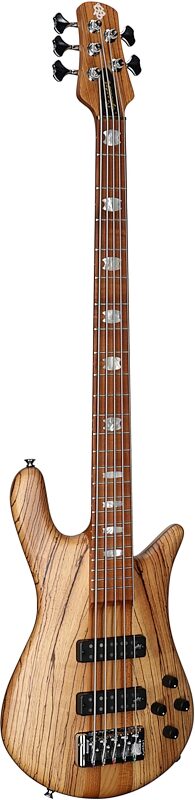 open zoom image for Spector Euro 5 RST Electric Bass, 5-String (with Gig Bag), Zebrawood Natural Matte, Serial Number 1NB23188, Body Left Front